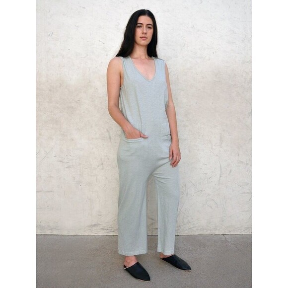 Hansel From Basel Avalon Romper Jumpsuit 2 US 8-10 Sage Green Sleeveless Cotton - Picture 1 of 8